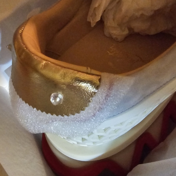 BRAND NEW Men's Christian Louboutin Gray, Gold & Red Loubishark Sneakers SIZE 44 - Picture 8 of 10